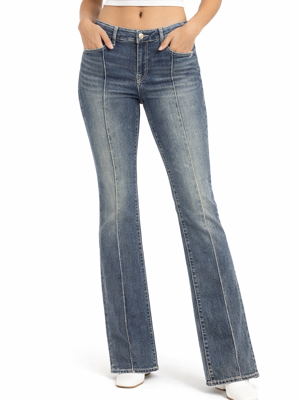 Nwt True Religion Becca Mid Rise Bootcut Jeans Size 32 Dark Thunderbolt Wash